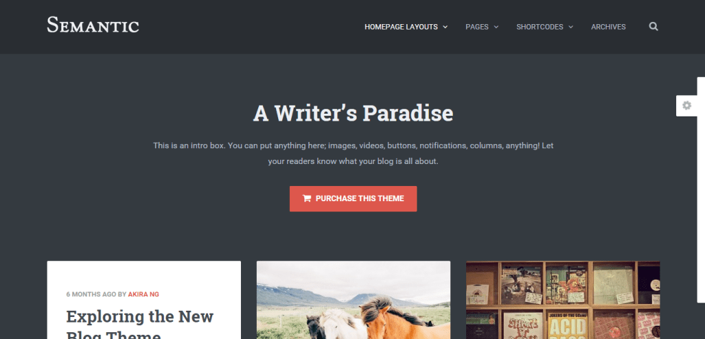 Semantic WordPress Theme