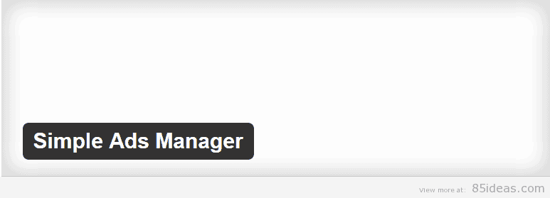 Simple Ads Manager Plugin