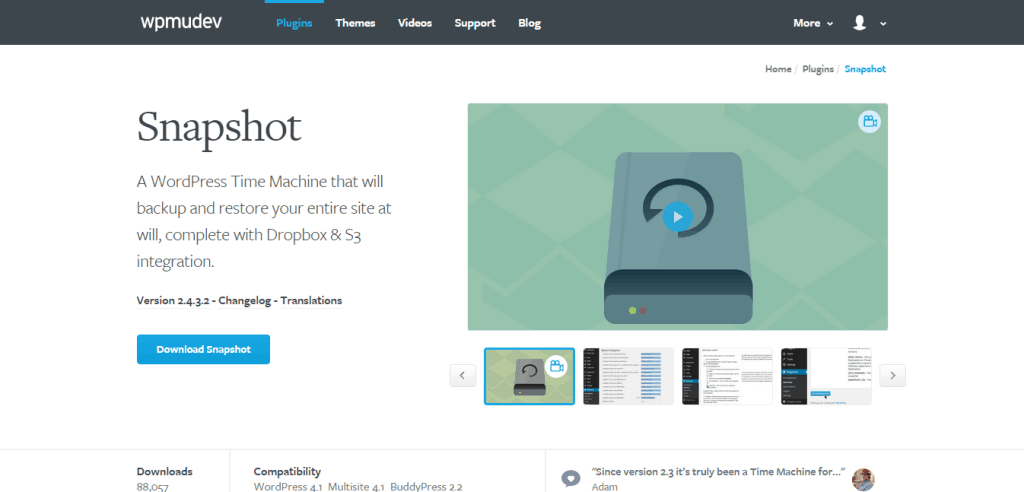 Snapshot by WPMU DEV