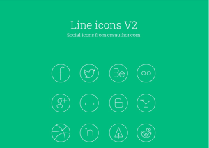 Social Media Line Icons Set