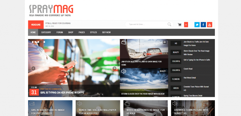 SprayMag WordPress News Theme