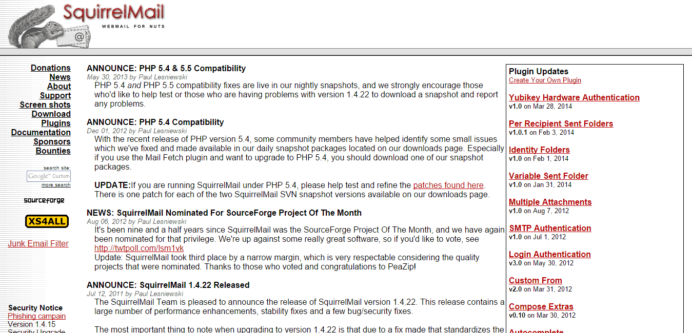 SquirrelMail Webmail