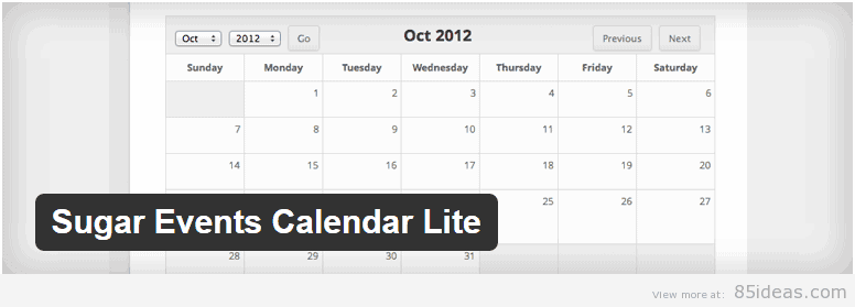 Sugar Events Calendar Lite
