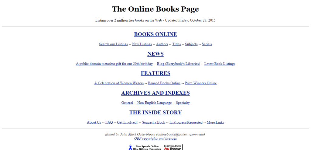The Online Books Page