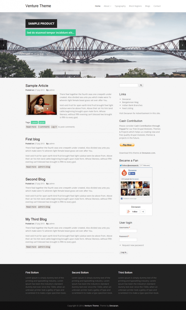 Venture business theme