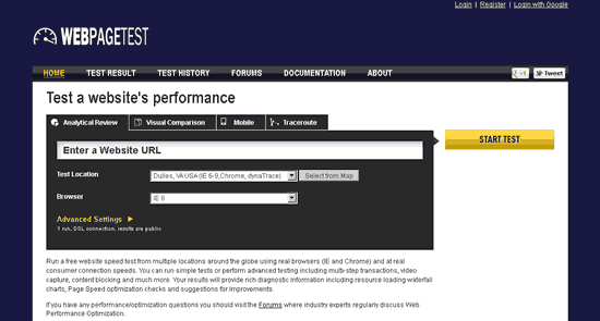 WebPageTest