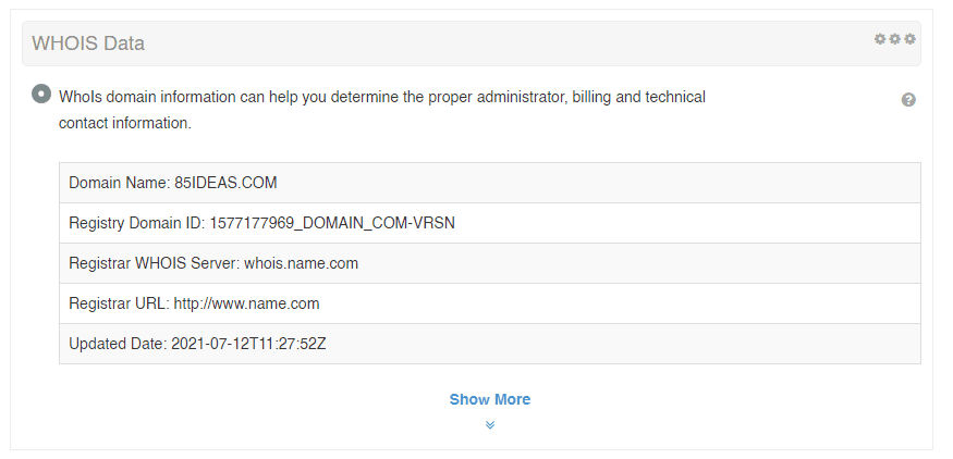 WHOIS data