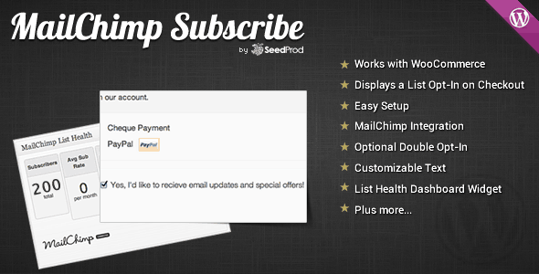 WooCommerce MailChimp Subscribe