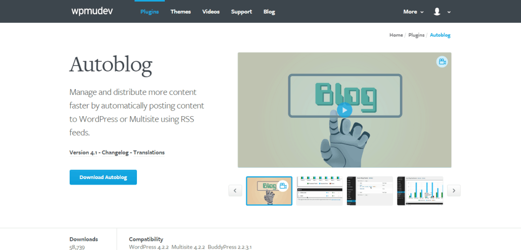 WordPress Autoblog Plugin WPMU DEV