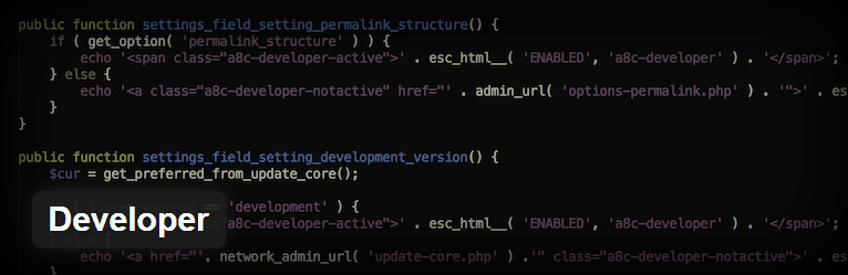 WordPress Developer Plugin