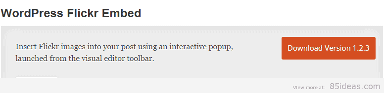 WordPress Flickr Embed Plugin