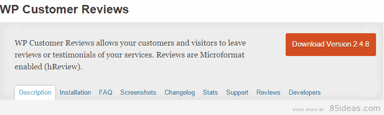 WP Customer Reviews Plugin