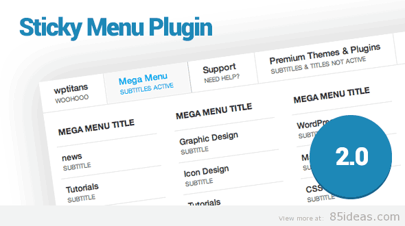 WP Sticky Menu Plugin